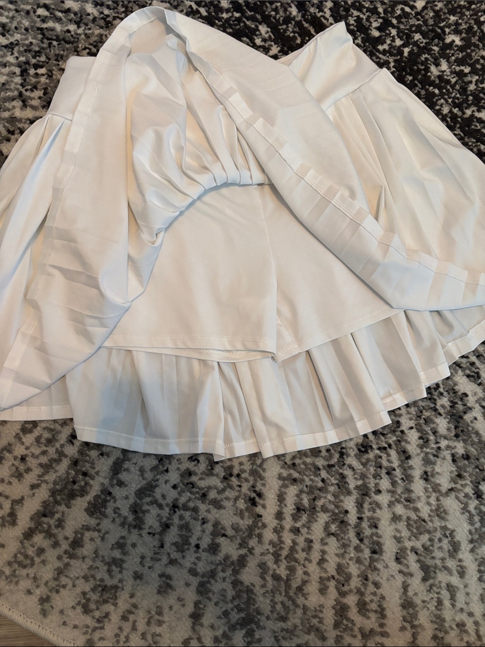 White Pleated Skort - Picture 2 of 2